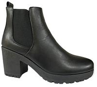 sole london WOMENS PLATFORM ANKLE CHELSEA BLOCK CHUNKY HIGH HEEL LADIES SHOES BOOTS SIZE 3-8