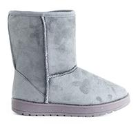 sole london Womens Winter Fur Lined Snugg Hug Grip Sole Mid Calf Warm Boots Ladies Cosy Slip On Winter Shoes Size 3-8