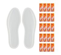 Relaxdays Sole Warmers, 20 Pairs, Size 44 to 46, Heating Inserts for Shoes, Air Activated for 8 Hours, Ski Trip, White, Fleece