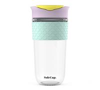 SoleCup. Large Travel Mug - Reusable Insulated Coffee Mug - 18oz/530ml BPA-Free Hot Drink Travel Mug with Lid & Silicone Band (Ice Cream, 18oz / 530ml)