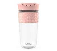 SoleCup. Large Travel Mug - Reusable Insulated Coffee Mug - 18oz/530ml BPA-Free Hot Drink Travel Mug with Lid & Silicone Band (Pink, 18oz / 530ml)