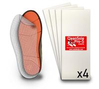 SOLED OUT Cleansole Pro-S (x4 pack) is thicker and more grit variant - Sole Protectors for Sneakers to Preserve Your Shoe Soles, Peel-And-Stick Adhesive Film Shield That Keeps them new., Clear, One