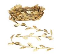 Soleebee 10M Artificial Vine Fake Leaves Garlands Fake Hanging Plants Perfect Decoration Vine for DIY Craft Party Wedding Home Garden (Gold)