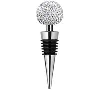 Soleebee Bling Decorative Wine Stoppers ,Wine Bottle Stopper with Crystal Rhinestone, Beverage Bottle Stoppers for Gifts, Bar, Holiday Party, Wedding (White)