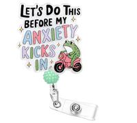 Soleebee Funny Lets Do This Nurse Badge Reel, Cute Retractable Work Badge Holder, ID Badge Clip with 360° Swivel Alligator Clip for Students RN LPN CNA MA Medical Worker Doctor, Nurse Gifts