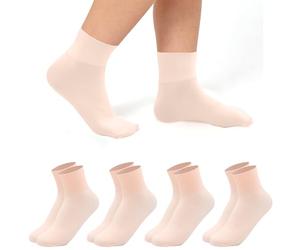 Soleeya 4 Pairs Ballet Socks for Girls 6 UK Child-3.5 UK Soft and Breathable Seamless Dance Socks for Kids Gymnastics Ballet Tap Jazz Yoga