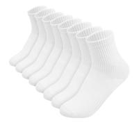 Soleeya 8 Pairs White Socks Womens 4-7,Soft 80% Cotton Ladies Trainer Socks | Breathable Thin Quarter Sports Socks, Mini Crew Socks Mens Womens Multipack for Running Walking Gym Cycling Walking Casual