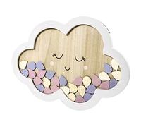 solefavours Party deco - Sold by Luftballoonwelt Photo Frame Guest Book Cloud with 30 Drops Wood, Approx. 30 x 38.5 cm