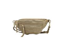 Soleil Chic - Chic Leather Belt Bag for Women Italian Chest Bag in Calfskin Leather, Taupe Nubuck, One Size, Modern