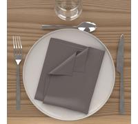 Soleil d 'Ocre Alix Set of 3 Polyester Napkins 45 x 45 cm, polyester, mocha, 45x45 cm