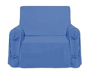 Soleil d 'Ocre Panama Armchair Cover Cotton Panama Cotton , blue, 90 x 90 X 60