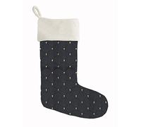 Soleil d'ocre 000283 Christmas Stocking, Cotton, Grey, 35 x 45 cm