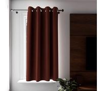 Soleil d'ocre, 100% Blackout Eyelet Curtain 135 x 180 cm Brick Red