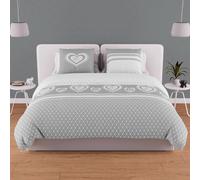 Soleil d'ocre, 57 Thread Count Cotton Duvet Cover Set 240 x 220 cm Passion Grey
