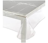 Soleil d'ocre Square Tablecloth 180 x 180 cm Crystal, Polyvinyl Chloride (PVC), Transparent/Green