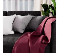 Soleil d'ocre Adèle Plaid Polycotton Raspberry 140 x 200 cm