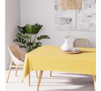 Soleil d'ocre, Alix Rectangular Stain-Resistant Tablecloth, Polyester, Radiant Yellow, 140 x 240 cm