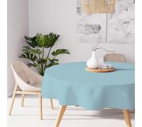 Soleil d'ocre, Alix Round Stain-Resistant Tablecloth 180 cm Ice Blue