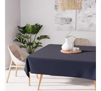 Soleil d'ocre, Alix Square Stain-Resistant Tablecloth, Polyester, Navy Blue, 140 x 140 cm