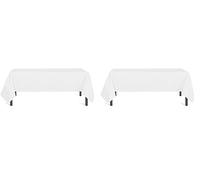 Soleil d'ocre ALIX Tablecloth Rectangular Stain-Resistant 140 x 300 cm White (Pack of 2)