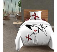Soleil d'ocre AVA Bedding Set, Cotton, White, 140 x 200 cm
