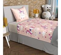 Soleil d'ocre, Bedding Set 180 x 290 cm Unicorn Pink 100% Cotton 57 Threads/cm²