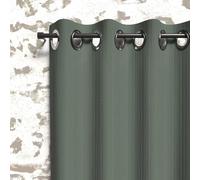 Soleil d'ocre, Boheme Insulated Curtain with Eyelets 135 x 250 cm Khaki