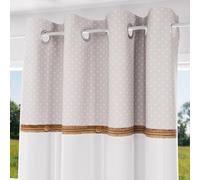 Soleil d'ocre Candice Cotton Voilage, Ecru, 140 x 250 cm
