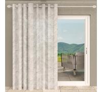 Soleil d'ocre, Celia Khaki Eyelet Curtains for Bay Window 280 x 250 cm