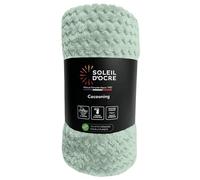 Soleil d'ocre, Cocooning Blanket 180 x 220 cm Water Green