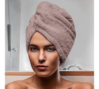 Soleil d'ocre, Cotton Bath Towel for Head 24 x 62 cm Old Pink Lagoon