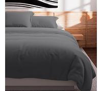 Soleil d'ocre, Cotton Duvet Cover 57 Thread Count 240 x 220 cm Plain Grey
