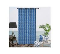 Soleil d'ocre Curtain, Cotton, Blue, 140 x 250 cm