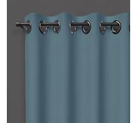 Soleil d'ocre Curtain with Eyelets, Cotton, Celadon Blue, 140 x 180 cm