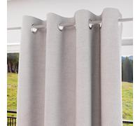 Soleil d'ocre Darkness Rideau Blackout, Polyester, White, 140 x 180 cm