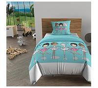 Soleil d'ocre, Duvet Cover Set 140 x 200 cm Dancers Blue 100% Cotton 57 Threads/cm2