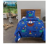 Soleil d'ocre, Duvet Cover Set, 140 x 200 cm, Pirate Blue, 100% Cotton, 57 Threads/cm2