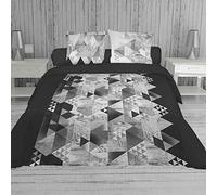Soleil d'ocre, Duvet Cover Set, Cotton, grey, 140 x 200 cm
