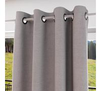 Soleil d'ocre, Eclipse 100% Blackout Curtain with Eyelets 135 x 300 cm Grey