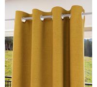 Soleil d'ocre, Eclipse Mustard Curtain with Eyelets 100% Blackout 135 x 180 cm