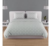 Soleil d'ocre, Esmeralda Duvet Cover Set in 57 Thread Count Cotton 260 x 240 cm Green