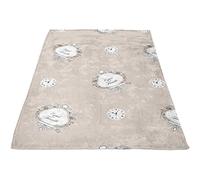 Soleil d'ocre Esprit de Famille Polyester Plaid 110 x 170 cm Natural