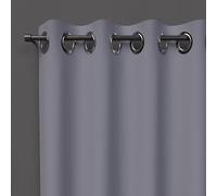 Soleil d'ocre Curtain, Polyester, Grey, 135L X 250H cm (1 Panneaux)