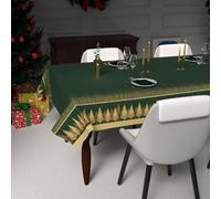 Soleil d'ocre, Festive Printed Stain-Resistant Tablecloth Rectangular 140 x 240 cm Forest