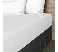 Soleil d'ocre, Fitted Sheet, Cotton, 57 Thread Count, White, 140 x 190 cm