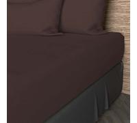 Soleil d'ocre, Fitted Sheet, Cotton, 57 Threads, Brown, 140 x 190 cm