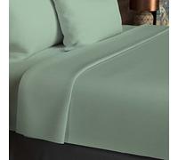 Soleil d'ocre, Flat Sheet, Cotton, 57 Threads, Sea Green, 240 x 290 cm