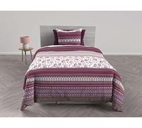 Soleil d'ocre, Jaipur Duvet Cover + 1 Pillowcase, Cotton, White, 140 x 200 cm