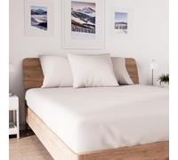 Soleil d'ocre, Jersey Fitted Sheet, Cotton, Ecru, 160x200cm