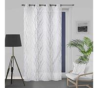 Soleil d'ocre Curtain, Polyester, White, 140 x 250 cm